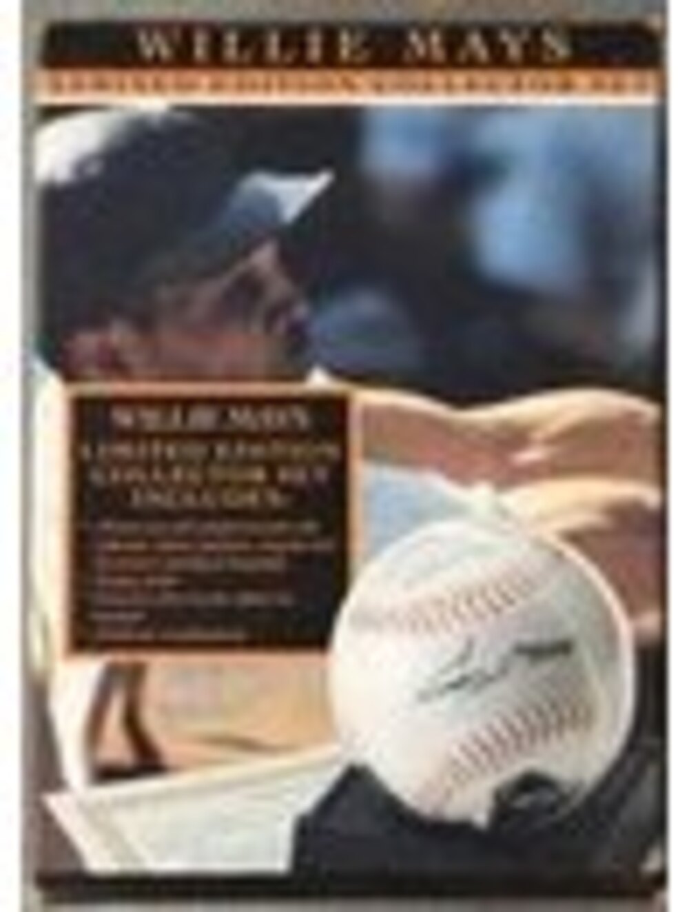 Willie Mays Limited Edition Collector Baseball Replica Signature COA Display
